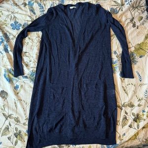 Halogen Women's Size S Linen Blend Open Front Cardigan